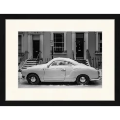 ANY IMAGE Digitaldruck »Oldie Im Schnee«, Rahmen: Buchenholz, Schwarz