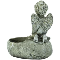 Grabschmuck, Trauerengel Mit Kerzenhalter, Grau -Wohnen Wohndeko Verkäufe unnamed file 1379