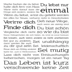 Deko-Panel »ADORA«, BxH: 50 X 50 Cm, Motiv: Only Live Once