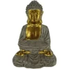 NOOR LIVING Vogeltränke, Buddha, Goldfarben/grau