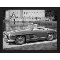 ANY IMAGE Digitaldruck »Mercedes Benz 300 SL Roadster«, Rahmen: Buchenholz, Schwarz