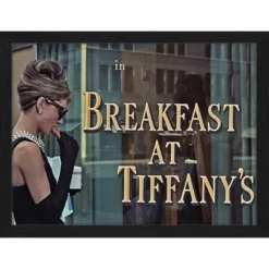 ANY IMAGE Digitaldruck »Frühstück Bei Tiffany«, Rahmen: Buchenholz, Schwarz