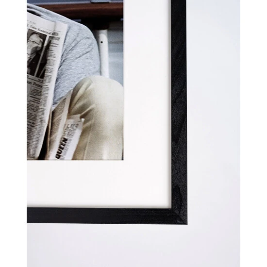 ANY IMAGE Digitaldruck »John F. Kennedy Mit Zeitung«, Rahmen: Buchenholz, Schwarz 6 ANY IMAGE Digitaldruck »John F. Kennedy Mit Zeitung«, Rahmen: Buchenholz, Schwarz – Bild 4