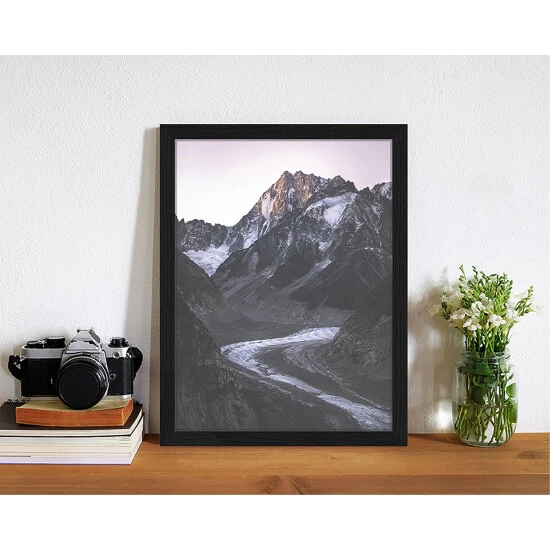 ANY IMAGE Digitaldruck »Mer De Glace In Chamonix«, Rahmen: Buchenholz, Schwarz 5 ANY IMAGE Digitaldruck »Mer De Glace In Chamonix«, Rahmen: Buchenholz, Schwarz – Bild 3