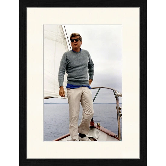 ANY IMAGE Digitaldruck »John F. Kennedy, Segeln«, Rahmen: Buchenholz, Schwarz 3 ANY IMAGE Digitaldruck »John F. Kennedy, Segeln«, Rahmen: Buchenholz, Schwarz