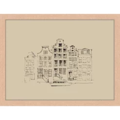 ANY IMAGE Digitaldruck »Alte Häuser«, Rahmen: Buchenholz, Natur