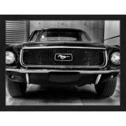 ANY IMAGE Digitaldruck »Ford Mustang«, Rahmen: Buchenholz, Schwarz