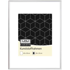 Bilderrahmen, CASAYA Kunststoffrahmen, Silber, 40x50 Cm