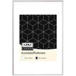 Bilderrahmen, CASAYA Kunststoffrahmen, Silber, 50x70 Cm