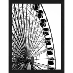 ANY IMAGE Digitaldruck »Riesenrad«, Rahmen: Buchenholz, Schwarz