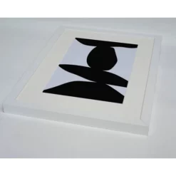 ANY IMAGE Digitaldruck »Schwarz Abstrakt«, Rahmen: Buchenholz, Weiß -Wohnen Wohndeko Verkäufe unnamed file 2108