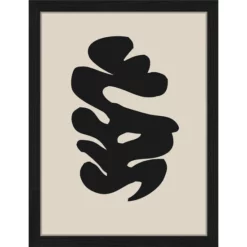 ANY IMAGE Digitaldruck »Schwarz Auf Beige«, Rahmen: Buchenholz, Schwarz