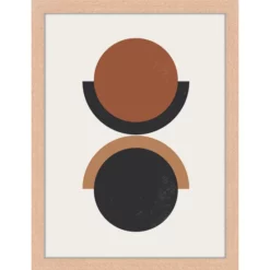 ANY IMAGE Digitaldruck »Geometrische Kunst I«, Rahmen: Buchenholz, Natur