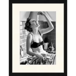 ANY IMAGE Digitaldruck »Spaghetti«, Rahmen: Buchenholz, Schwarz