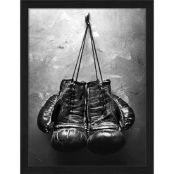 ANY IMAGE Digitaldruck »Boxhandschuhe«, Rahmen: Buchenholz, Schwarz