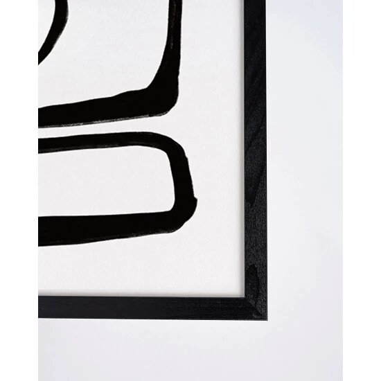 ANY IMAGE Digitaldruck »Abstrakt Minimalismus In Schwarz«, Rahmen: Buchenholz, Schwarz 5 ANY IMAGE Digitaldruck »Abstrakt Minimalismus In Schwarz«, Rahmen: Buchenholz, Schwarz – Bild 3