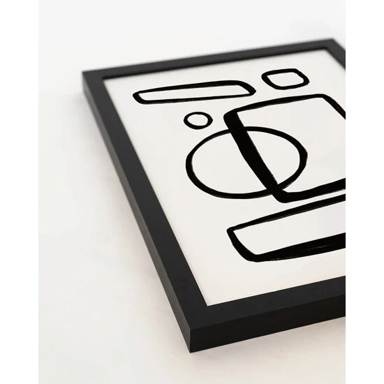 ANY IMAGE Digitaldruck »Abstrakt Minimalismus In Schwarz«, Rahmen: Buchenholz, Schwarz 6 ANY IMAGE Digitaldruck »Abstrakt Minimalismus In Schwarz«, Rahmen: Buchenholz, Schwarz – Bild 4