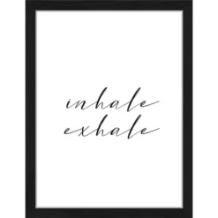 ANY IMAGE Digitaldruck »Einatmen, Ausatmen«, Rahmen: Buchenholz, Schwarz