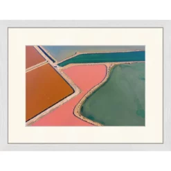 ANY IMAGE Digitaldruck »Salzfelder«, Rahmen: Buchenholz, Weiß