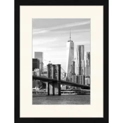 ANY IMAGE Digitaldruck »Brooklyn Bridge I«, Rahmen: Buchenholz, Schwarz