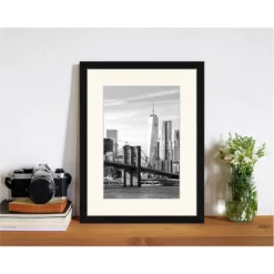 ANY IMAGE Digitaldruck »Brooklyn Bridge I«, Rahmen: Buchenholz, Schwarz -Wohnen Wohndeko Verkäufe unnamed file 2179