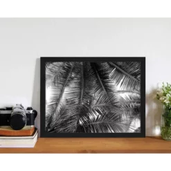 ANY IMAGE Digitaldruck »Palmblätter«, Rahmen: Buchenholz, Schwarz -Wohnen Wohndeko Verkäufe unnamed file 2187