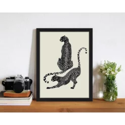 ANY IMAGE Digitaldruck »Leoparden«, Rahmen: Buchenholz, Schwarz -Wohnen Wohndeko Verkäufe unnamed file 2191