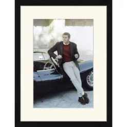 ANY IMAGE Digitaldruck »Steve McQueen«, Rahmen: Buchenholz, Schwarz