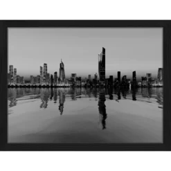 ANY IMAGE Digitaldruck »Kuweit«, Rahmen: Buchenholz, Schwarz