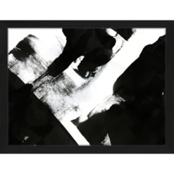 ANY IMAGE Digitaldruck »Schwarz Abstrakt«, Rahmen: Buchenholz, Schwarz