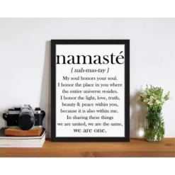 ANY IMAGE Digitaldruck »Namasté«, Rahmen: Buchenholz, Schwarz -Wohnen Wohndeko Verkäufe unnamed file 2239