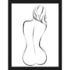 ANY IMAGE Digitaldruck »Linien Kunst Frau«, Rahmen: Buchenholz, Schwarz