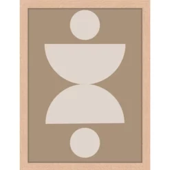 ANY IMAGE Digitaldruck »Schattierungen In Beige«, Rahmen: Buchenholz, Natur