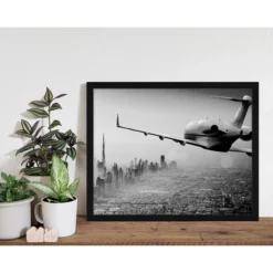 ANY IMAGE Digitaldruck »Flug über Dubai«, Rahmen: Buchenholz, Schwarz -Wohnen Wohndeko Verkäufe unnamed file 2263