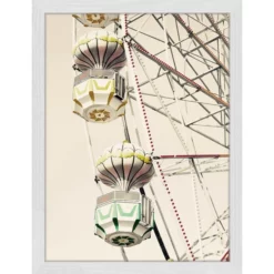 ANY IMAGE Digitaldruck »Riesenrad«, Rahmen: Buchenholz, Weiß