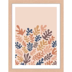 ANY IMAGE Digitaldruck »Blätter«, Rahmen: Buchenholz, Natur