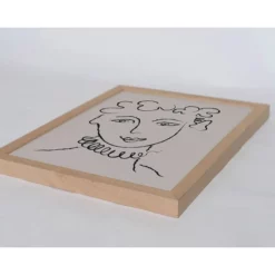 ANY IMAGE Digitaldruck »Linien Kunst Frau II«, Rahmen: Buchenholz, Natur -Wohnen Wohndeko Verkäufe unnamed file 2292