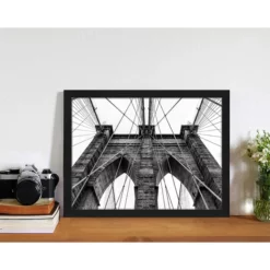 ANY IMAGE Digitaldruck »Brooklyn Bridge II«, Rahmen: Buchenholz, Schwarz -Wohnen Wohndeko Verkäufe unnamed file 2299