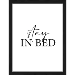 ANY IMAGE Digitaldruck »Im Bett Bleiben«, Rahmen: Buchenholz, Schwarz