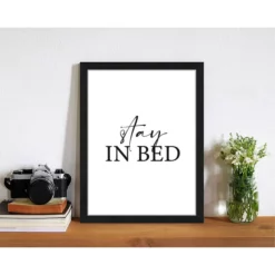 ANY IMAGE Digitaldruck »Im Bett Bleiben«, Rahmen: Buchenholz, Schwarz -Wohnen Wohndeko Verkäufe unnamed file 2315