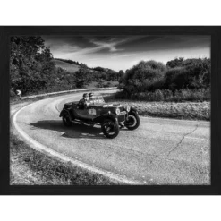 ANY IMAGE Digitaldruck »Altes Rennwagen«, Rahmen: Buchenholz, Schwarz