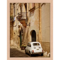 ANY IMAGE Digitaldruck »Fiat«, Rahmen: Buchenholz, Natur