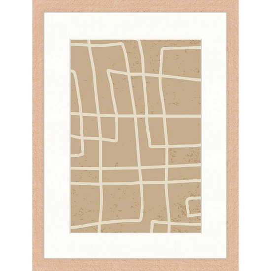 ANY IMAGE Digitaldruck »Abstraktes Labyrinth«, Rahmen: Buchenholz, Natur 3 ANY IMAGE Digitaldruck »Abstraktes Labyrinth«, Rahmen: Buchenholz, Natur