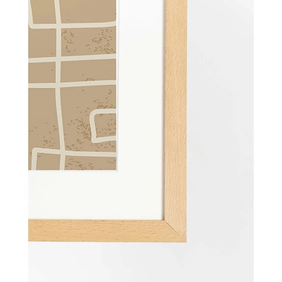 ANY IMAGE Digitaldruck »Abstraktes Labyrinth«, Rahmen: Buchenholz, Natur 5 ANY IMAGE Digitaldruck »Abstraktes Labyrinth«, Rahmen: Buchenholz, Natur – Bild 3