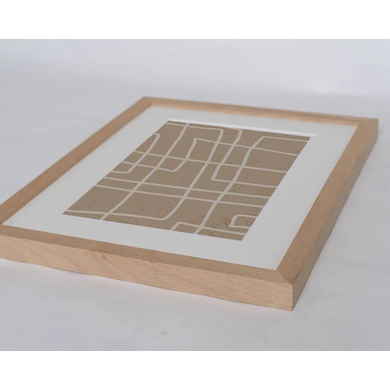 ANY IMAGE Digitaldruck »Abstraktes Labyrinth«, Rahmen: Buchenholz, Natur 6 ANY IMAGE Digitaldruck »Abstraktes Labyrinth«, Rahmen: Buchenholz, Natur – Bild 4