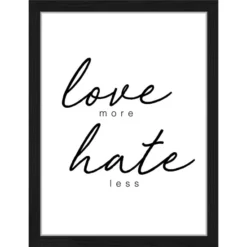 ANY IMAGE Digitaldruck »Liebe«, Rahmen: Buchenholz, Schwarz