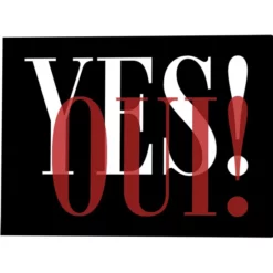 ANY IMAGE Kunstdruck »Yes! Oui!«, Mehrfarbig, Alu-Dibond