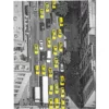 ANY IMAGE Kunstdruck »New York Taxis«, Mehrfarbig, Alu-Dibond