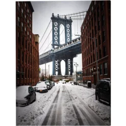 ANY IMAGE Kunstdruck »Manhattan Bridge«, Mehrfarbig, Alu-Dibond