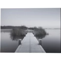 ANY IMAGE Kunstdruck »Bootssteg«, Mehrfarbig, Alu-Dibond